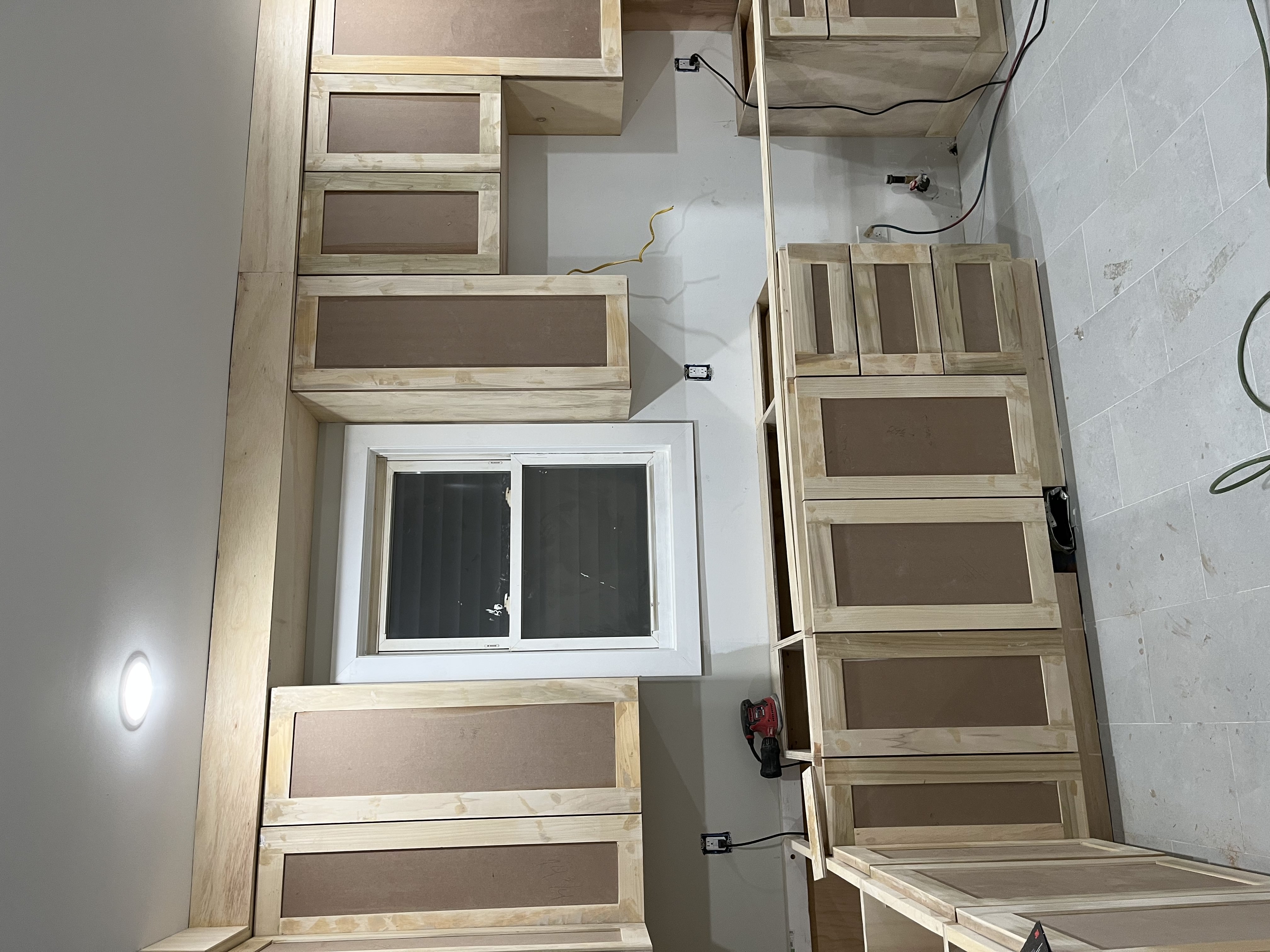 Kitchen island and uppers